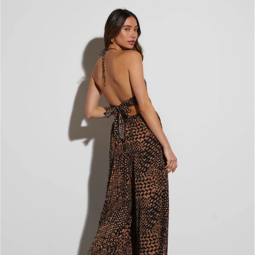 NWT•VICI•Boho Halter Neck Jumpsuit•Size Medium - Picture 15 of 16